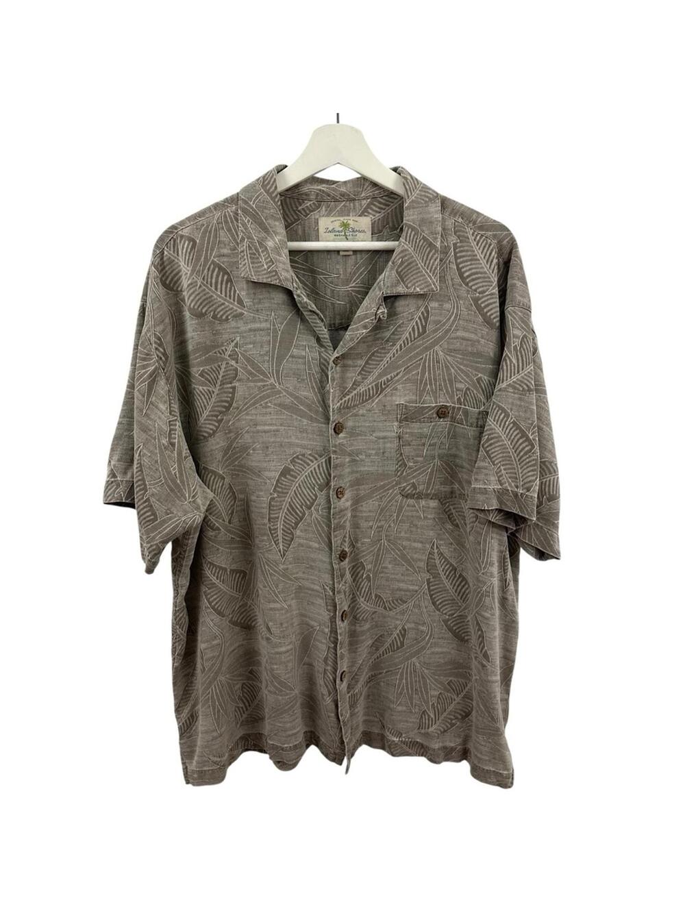 Island Shores Men’s 100% Silk Button Down Short Sleeve Shirt Size XXL